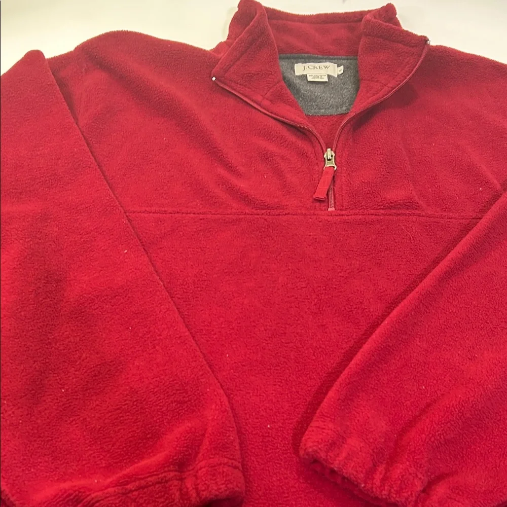 J. Crew Men's Zip-Up Sweater in Rich Red - Picture 7 of 16